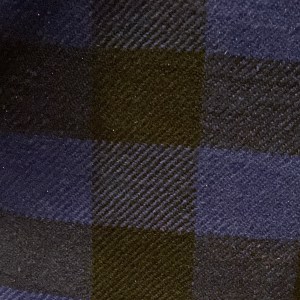 Blue check wool