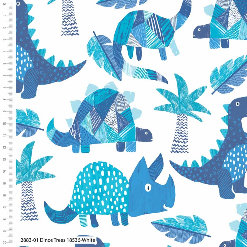 Dinosaur Blues Cotton