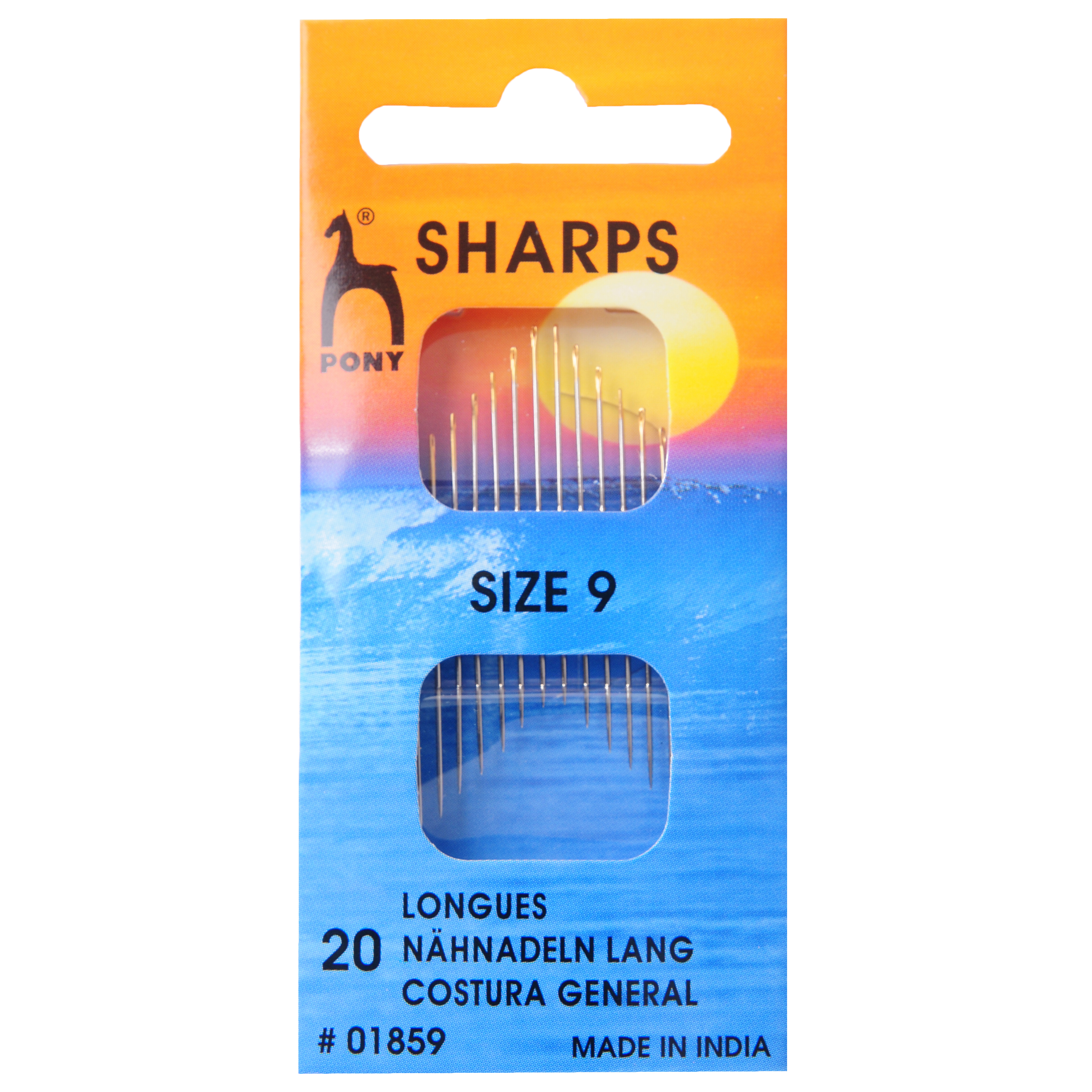Hand Sewing Needles: Sharps: Gold Eye: Size 9