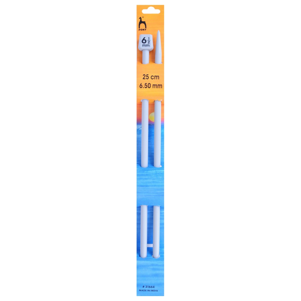 Pony Straight Knitting Pins: Single-Ended: Classic: 25cm