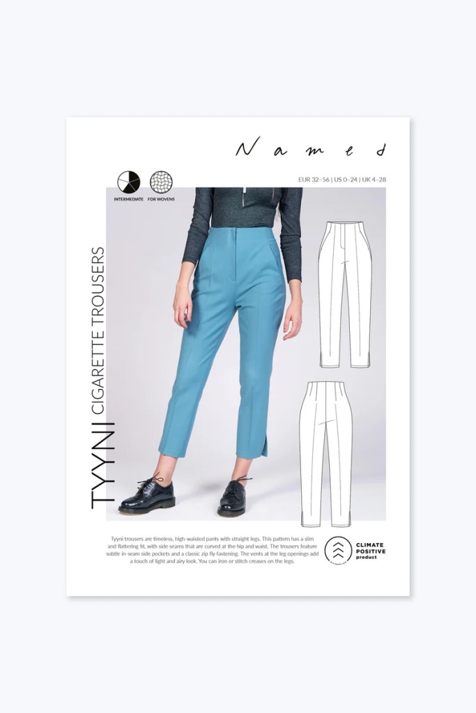 Tyyni Cigarette Trousers Sewing Pattern: Size 4-28