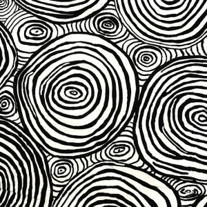 Onion Rings - Black (Brandon Mably) 108" Quilt Backing - Cotton Sateen