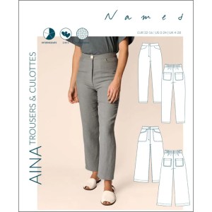 Aina Trousers & Culottes Sewing Pattern: Size 4-28.