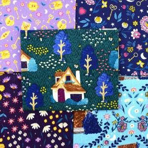 Kimberley Hind: Fat Quarter Bundle: Enchanted Cottage Fat: 5 piece