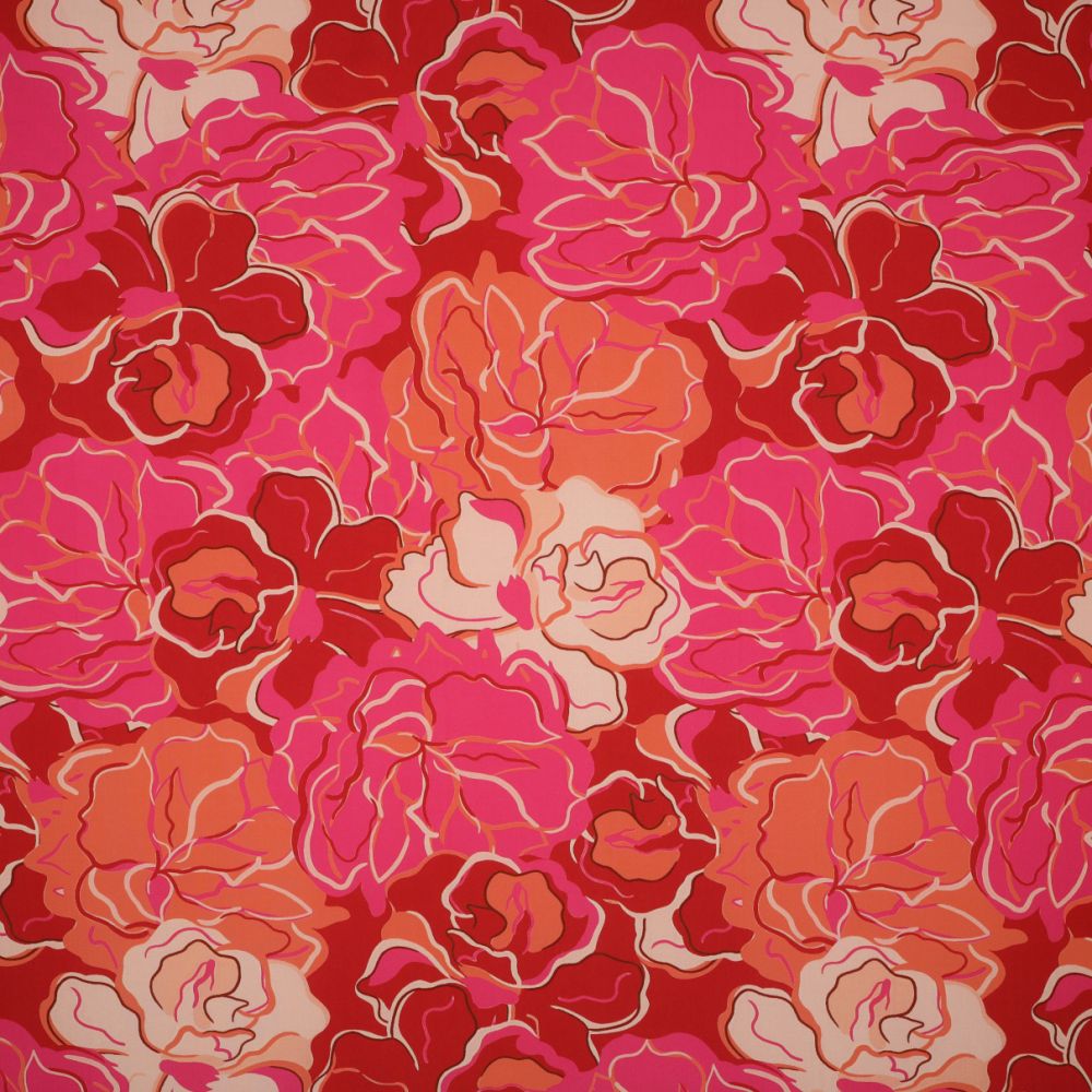Viscose: Radiance Flowers: Pink