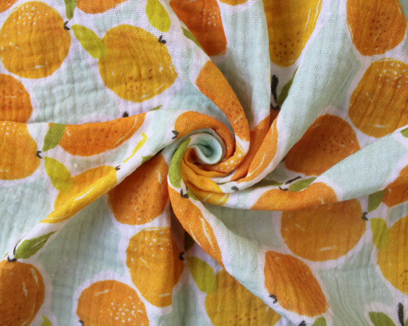 Orange Vine Double Gauze/LIGHT BLUE