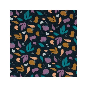 Indigo Sweat Glitter Graffic Leaves