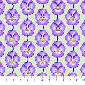 Anna Maria Textiles: Iconic: Pansy: Lavender