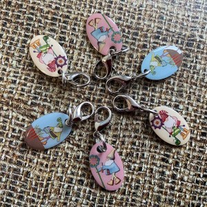 Crafting Gnomes Crochet Stitch Markers (set of 6)