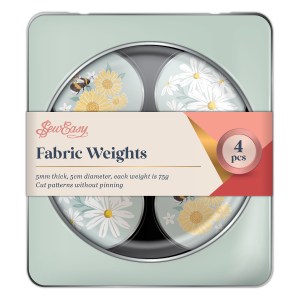 Fabric Weights: Tin: Daisy: Pack of 4