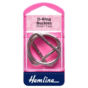 D Rings: 32mm: Nickel: 3 Pieces