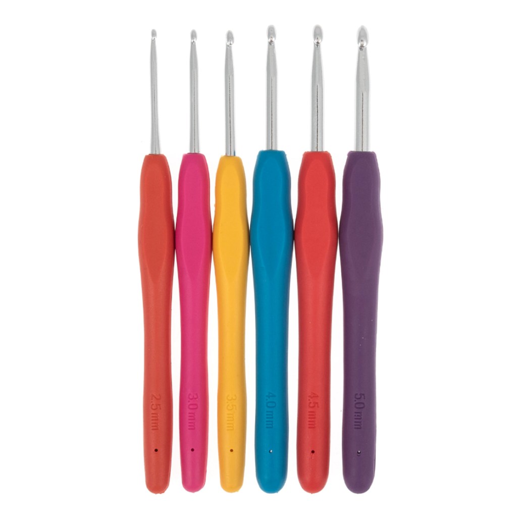 6 Soft Grip Crochet Hook Tube