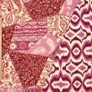 REMNANT Cotton Stepped Pattern Quilted