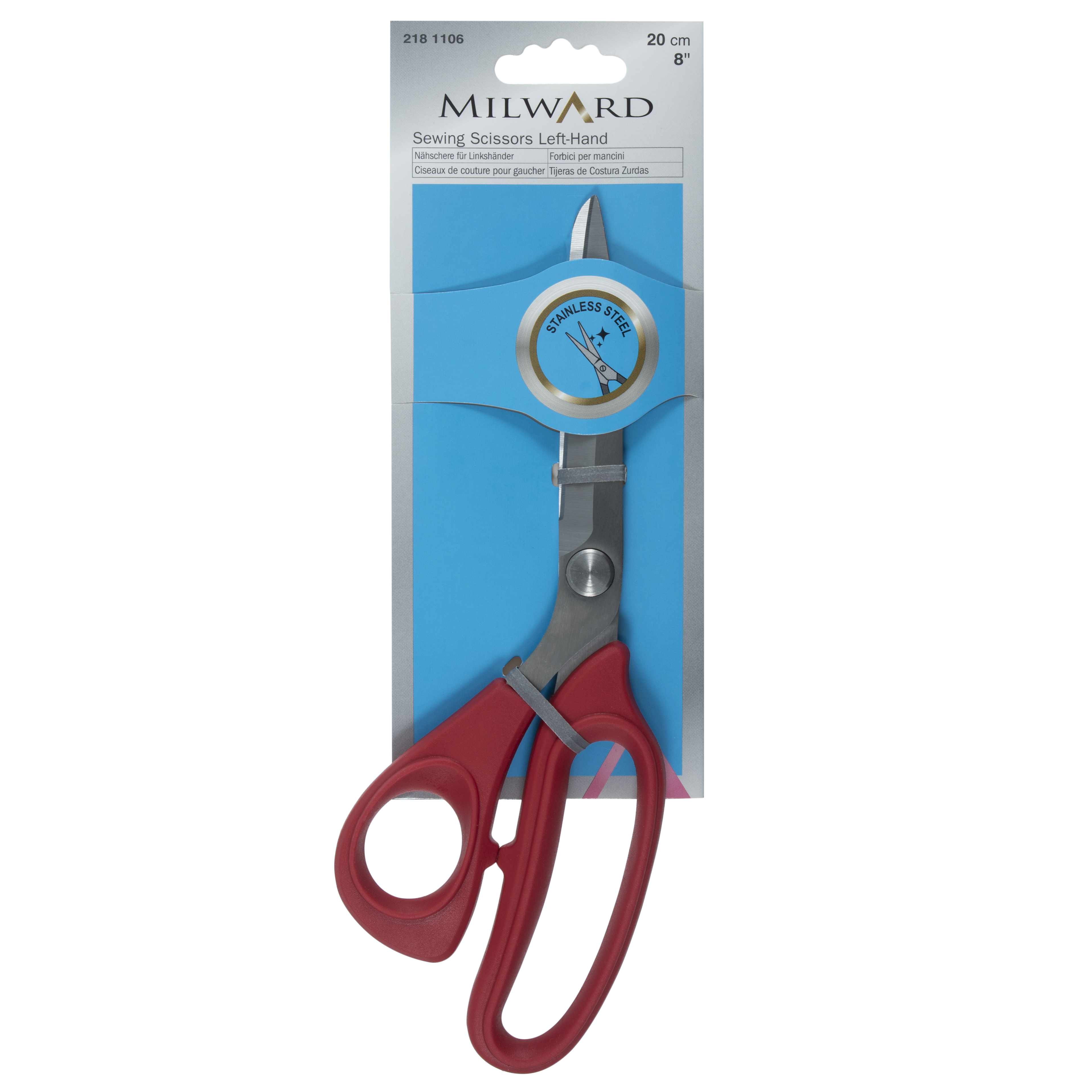 Left Handed Sewing scissors 22cm - Red