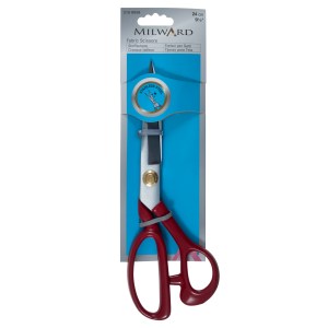 Red metal handle 24cm fabric scissors
