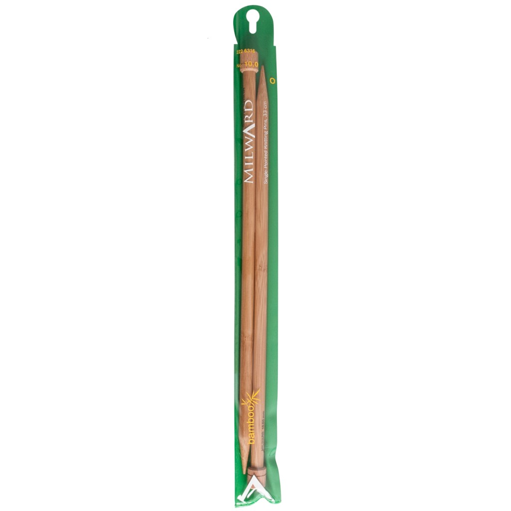 Milward Single Pointed Bamboo Knitting Pins 33cm