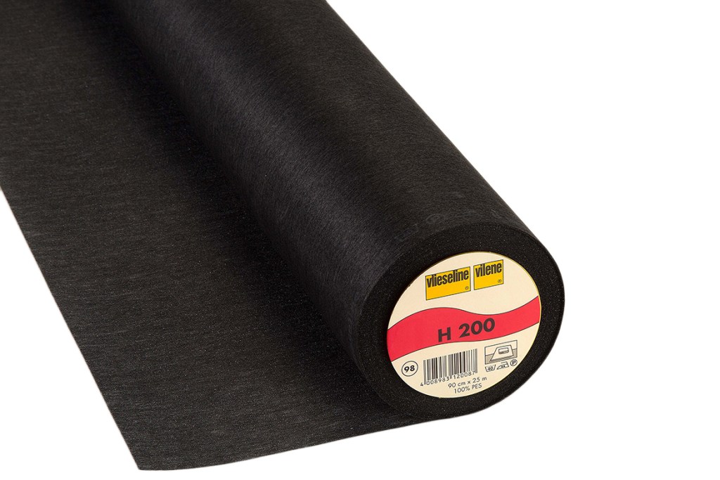 Interfacing: H200: Softline: Light Weight: Iron-on: Black (Vlieseline)