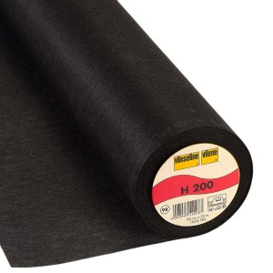 Interfacing: H200: Softline: Light Weight: Iron-on: Black (Vlieseline)