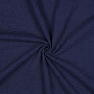 Double Gauze, Solid Colour, Navy