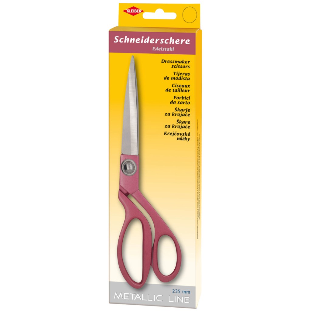 Kleiber Metallic Line Dressmaking Scissors 235 mm Red