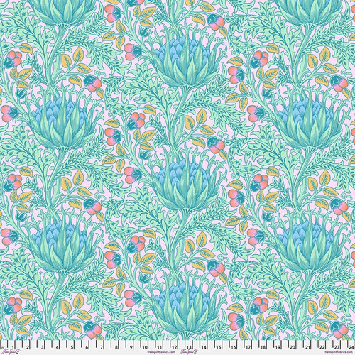 Kaffe Fassett x William Morris Collaboration - Artichoke - Lavender : Cotton Lawn