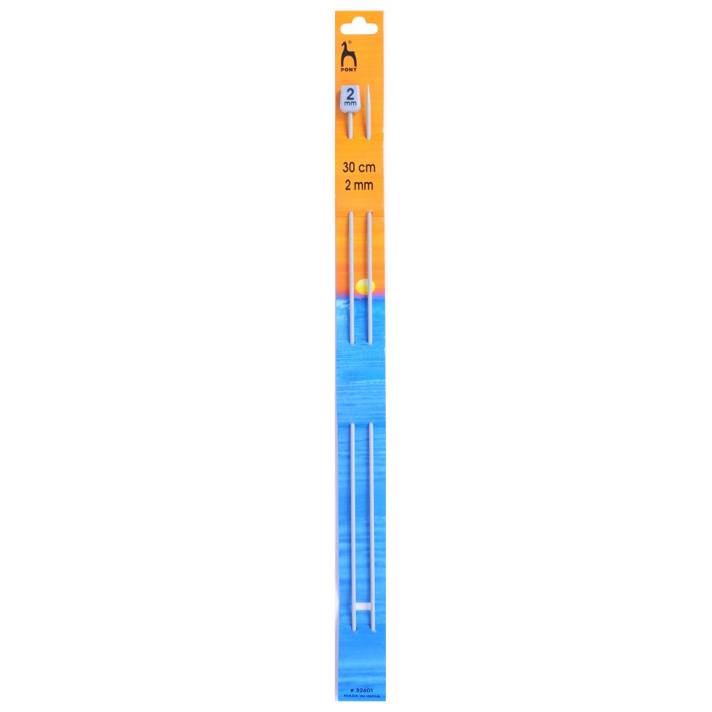 Pony Straight Knitting Pins: Single-Ended: Classic: 30cm