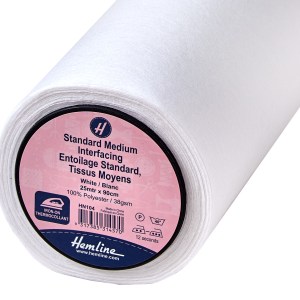 Interfacing: Medium Weight: Iron On: White (Hemline)