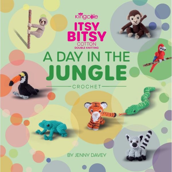 King Cole Itsy Bitsy Cotton DK Crochet Book – A Day In The Jungle