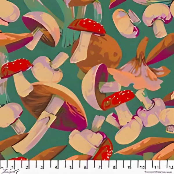 Forage: Green: By Martha Negley: 100% Cotton: 110cm Wide